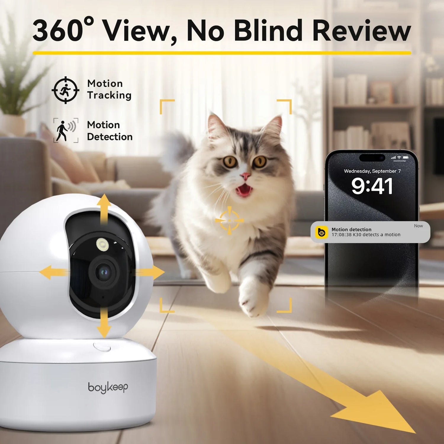 Caméra De Surveillance Intelligente 3MP Avec Suivi Automatique
