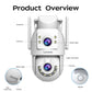 Caméra De Surveillance Extérieure Double Objectif 4K PTZ WiFi