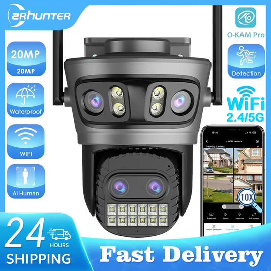 Caméra De Surveillance Extérieure PTZ WiFi 20MP